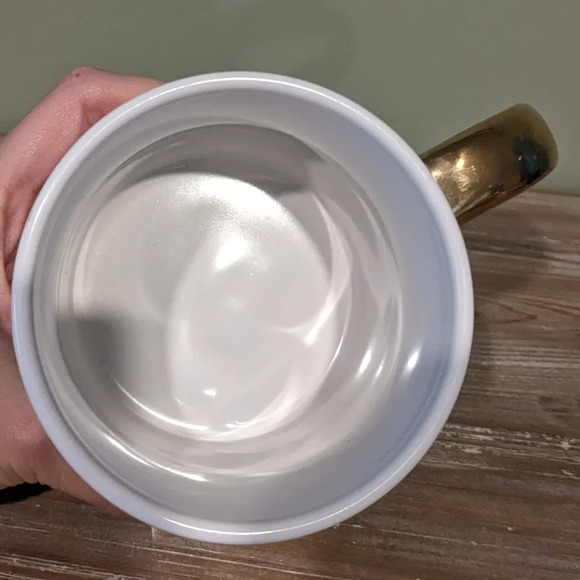 AMERICAN ATELIER Gold Accented Racoon Mug Mug - Picture 5 of 5